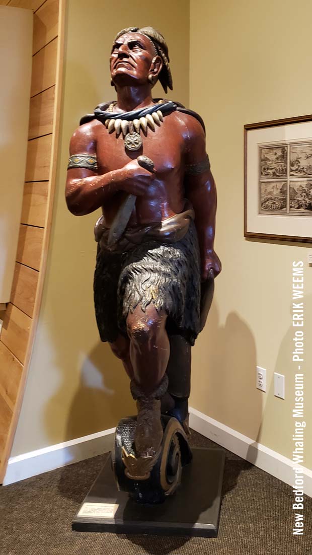 Painted and carved Indian at Bedford Whaling Museum 1