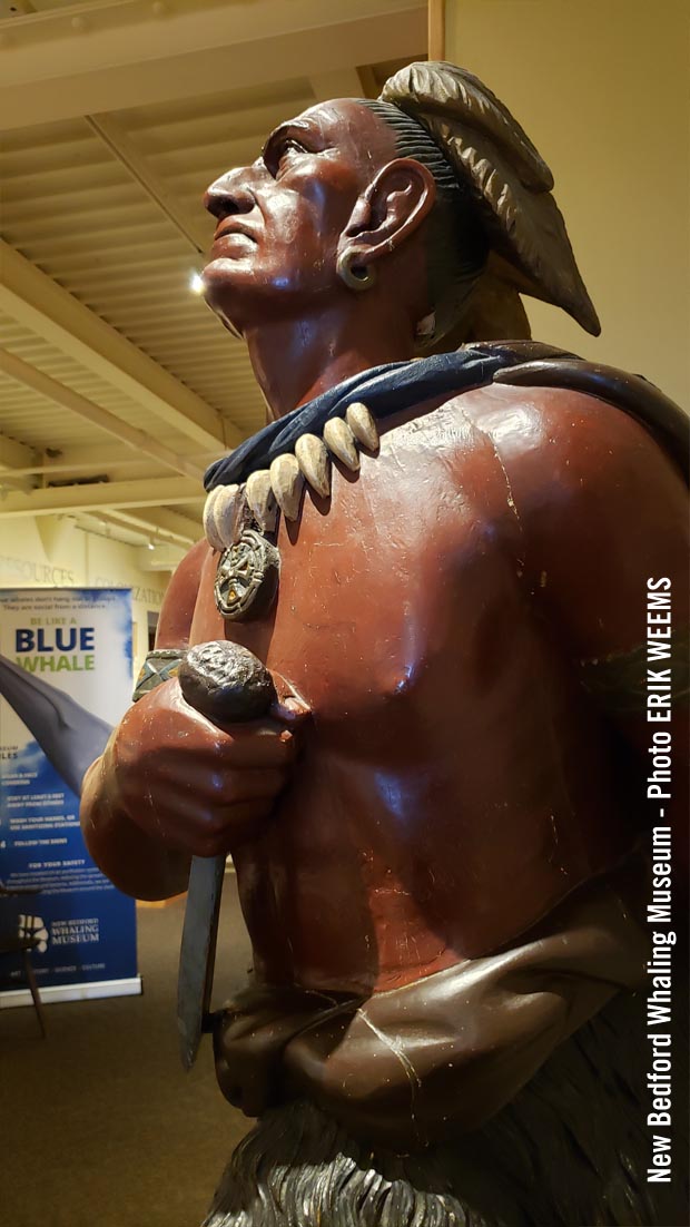 Painted and carved Indian at Bedford Whaling Museum 2