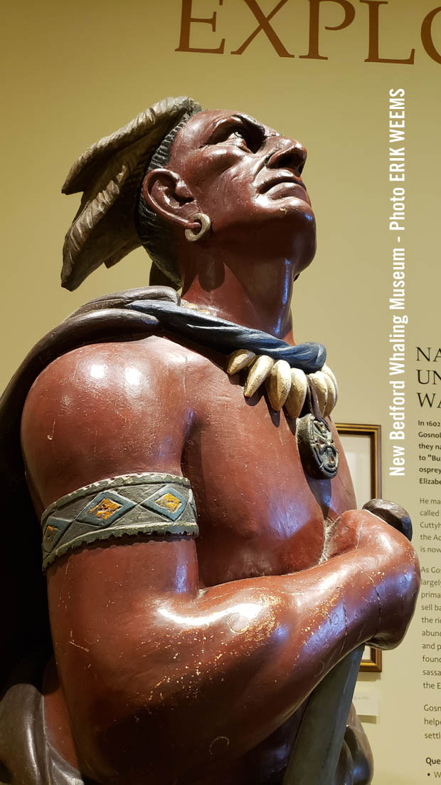 Painted and carved Indian at Bedford Whaling Museum 3