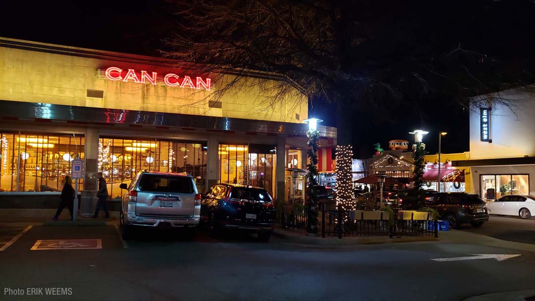 The Can Can Restaurant in Richmond Virginia at night The Can Can Restaurant in Richmond Virginia